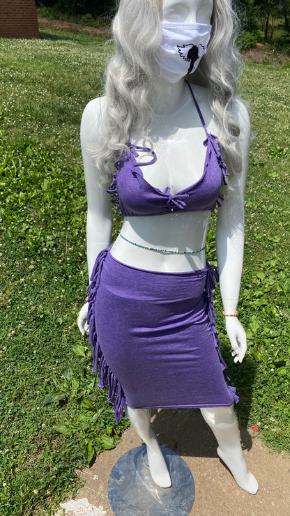 2-PC PURPLE Beach Wear